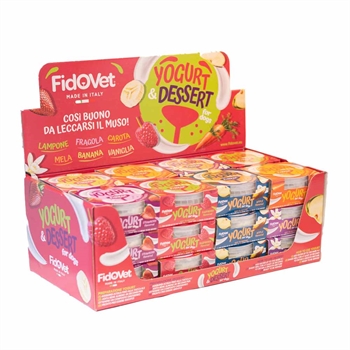 FidOvet Hundyoghurt med Jordgubb Display MIX 24 st